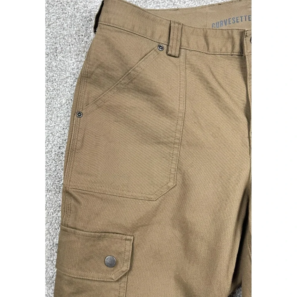 Duluth Trading Co Cargo Pants Women 12 x 33 Brown Curvesetter Stretch Outdoor